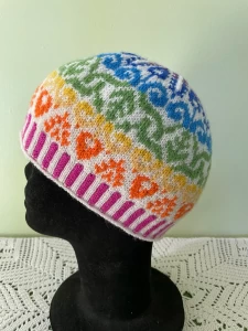 Rainbow Colors Knit Hat (1 of a Kind)