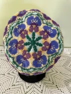 Pansy Garden Knit Tam (1 of a Kind)