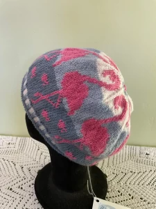 Merino Wool Flamingo Festival Knit Tam (1 of a Kind)