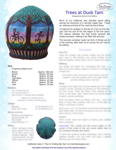 Trees at Dusk Pattern