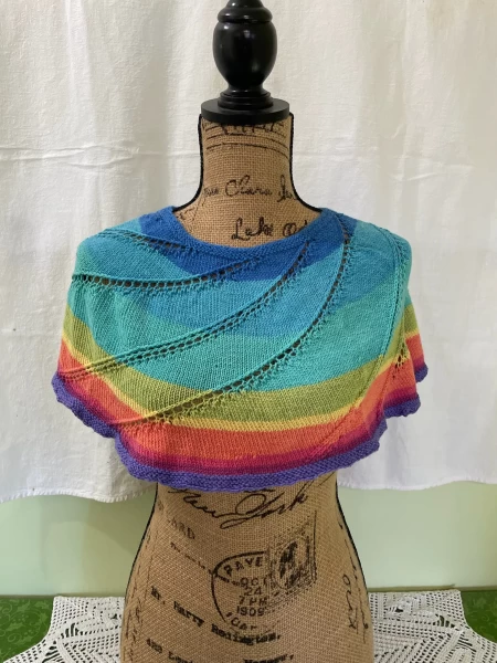 Rainbow Shoulder Poncho
